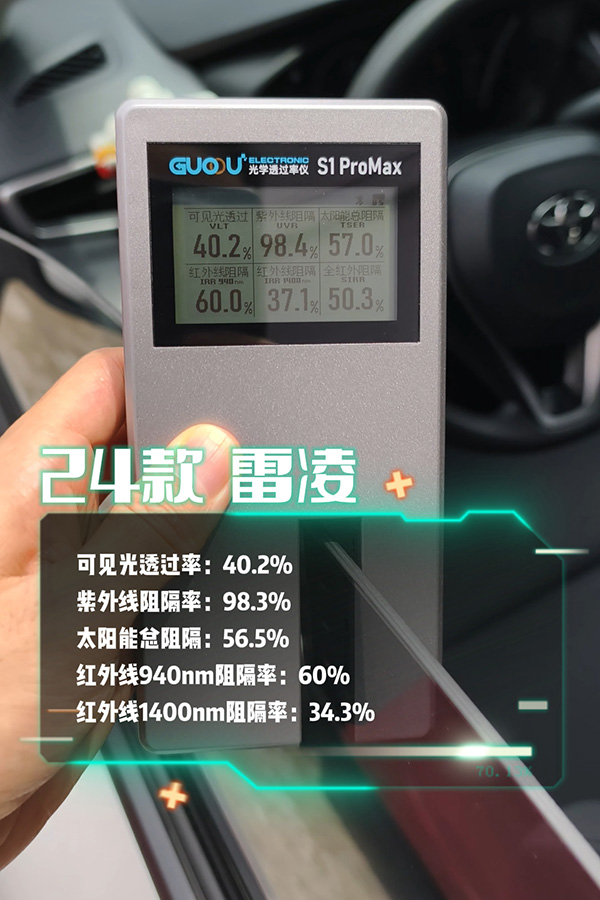 貼上4S店送的窗膜后一年的隔熱數據