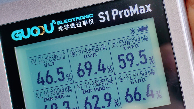 果歐S1 Pro Max太陽膜測試儀的測量參數